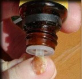 Applying drops to nail fungus
